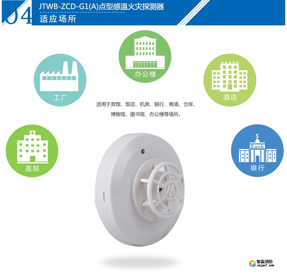 JTWB-ZCD-G1(A)点型感温火灾探测器产品应用场所