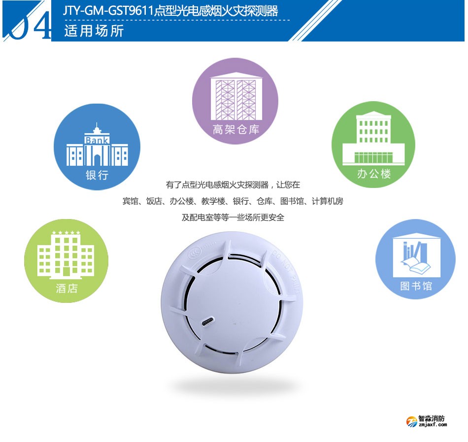 JTY-GM-GST9611点型光电感烟火灾探测器应用场所
