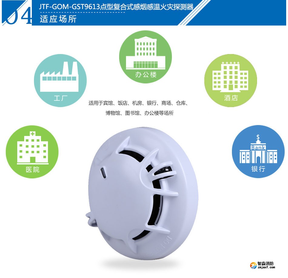JTF-GOM-GST9613点型复合式感烟感温火灾探测器产品应用场所