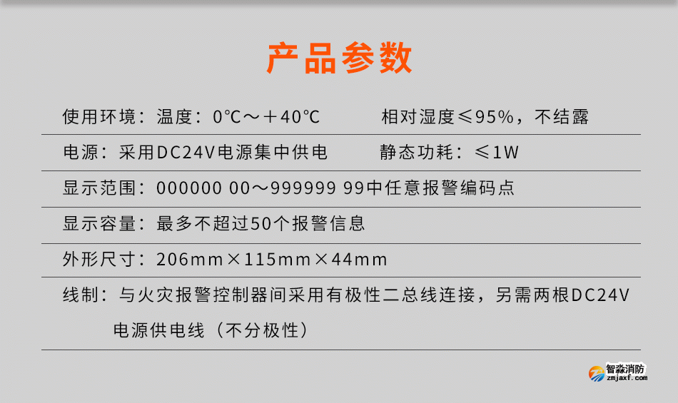 ZF-101(船用) 火灾显示盘参数