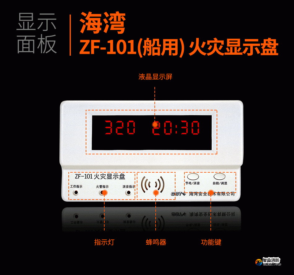 ZF-101(船用) 火灾显示盘显示面板