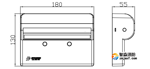 J-ZFJC-E5W-17B1壁挂应急照明灯具外观尺寸