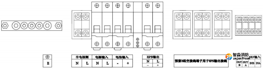 J-D-2KVA-01应急照明集中电源接线端子图
