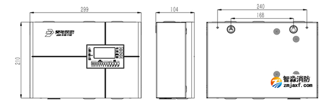 JBF-AR10P1吸气式感烟火灾探测器外观尺寸
