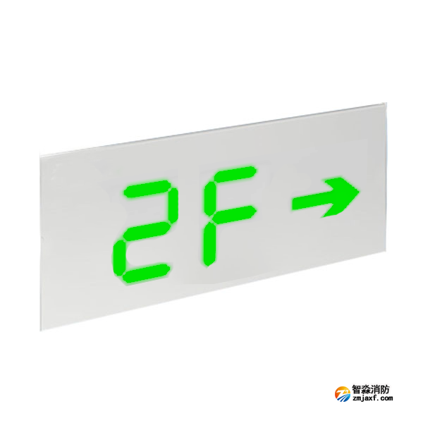 青鸟J-BLZC-2OEⅠ0.3W-11S2D自带电源集中控制型消防应急标志灯具 吊装双面单向多信息复合灯