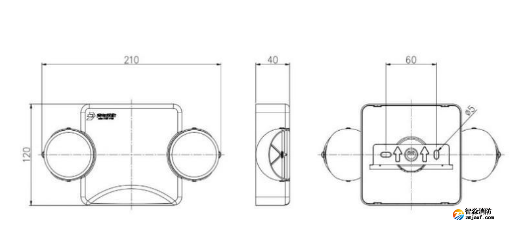 J-ZFJC-E8W-17B8A集中电源集中控制型消防应急照明灯具