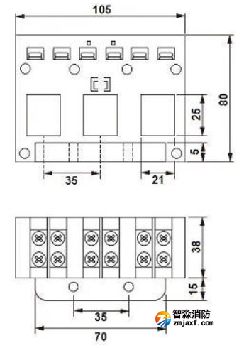 EI-CT6754A三相电流互感器尺寸图