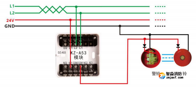 KZ-A53输出模块接线图