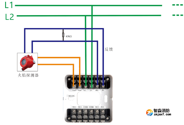 KZJ-A76型输入/输出模块接线图