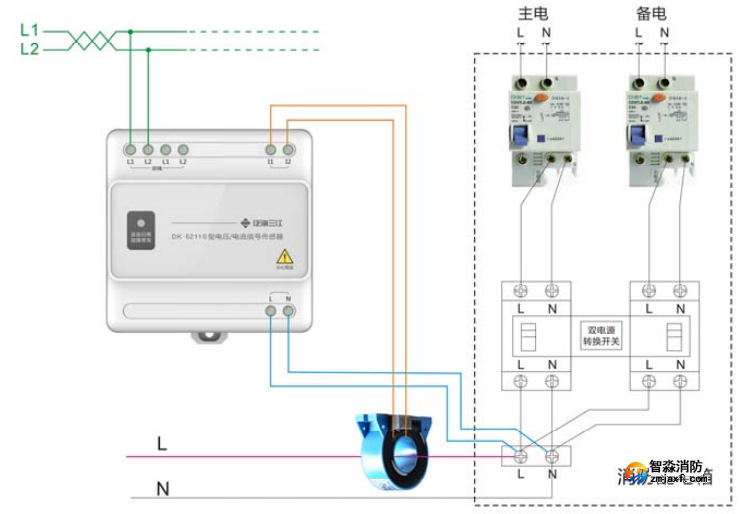 DK-5211S交流单相电压/电流信号传感器接线图