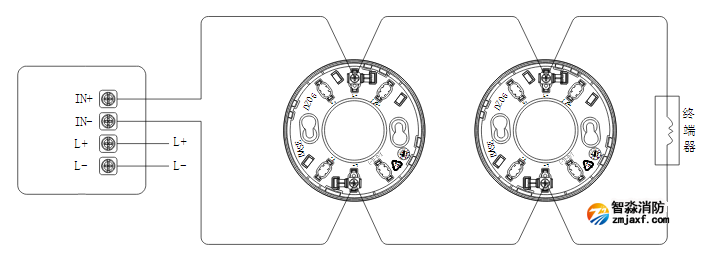 JTY-GF-FS1028点型光电火灾探测器布线与安装