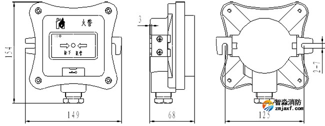 J-SAM-GST9121(Ex)防爆火灾手动报警按钮结构特征与工作原理