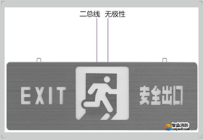 集中电源集中控制型消防应急疏散标志灯（吊装式）接线图