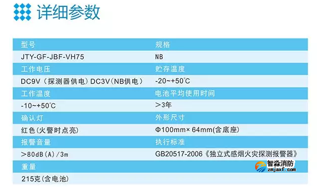 北京青鳥消防智慧消防NB煙感參數(shù)