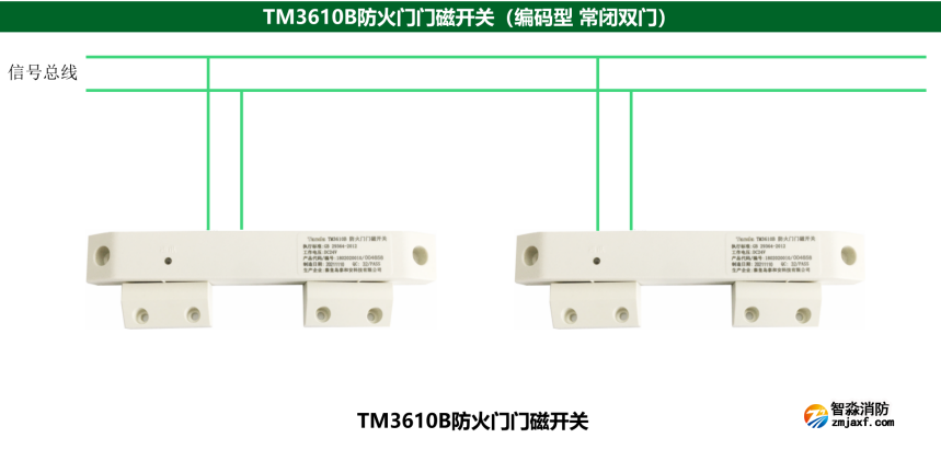 泰和安TM3611b防火门门磁开关接线