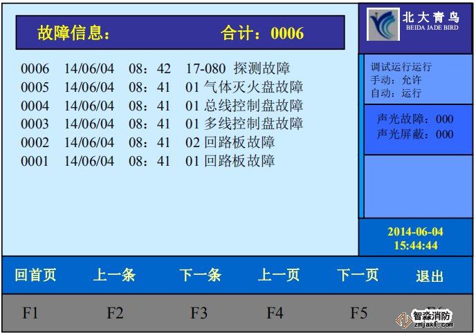 青鸟消防火灾报警控制器报故障现象